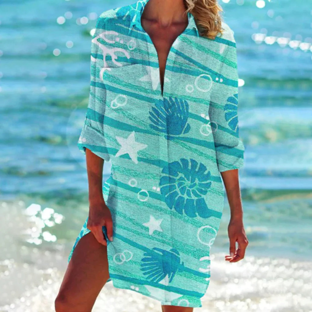 Glevato | Women's Beach Shirt Cover-Up