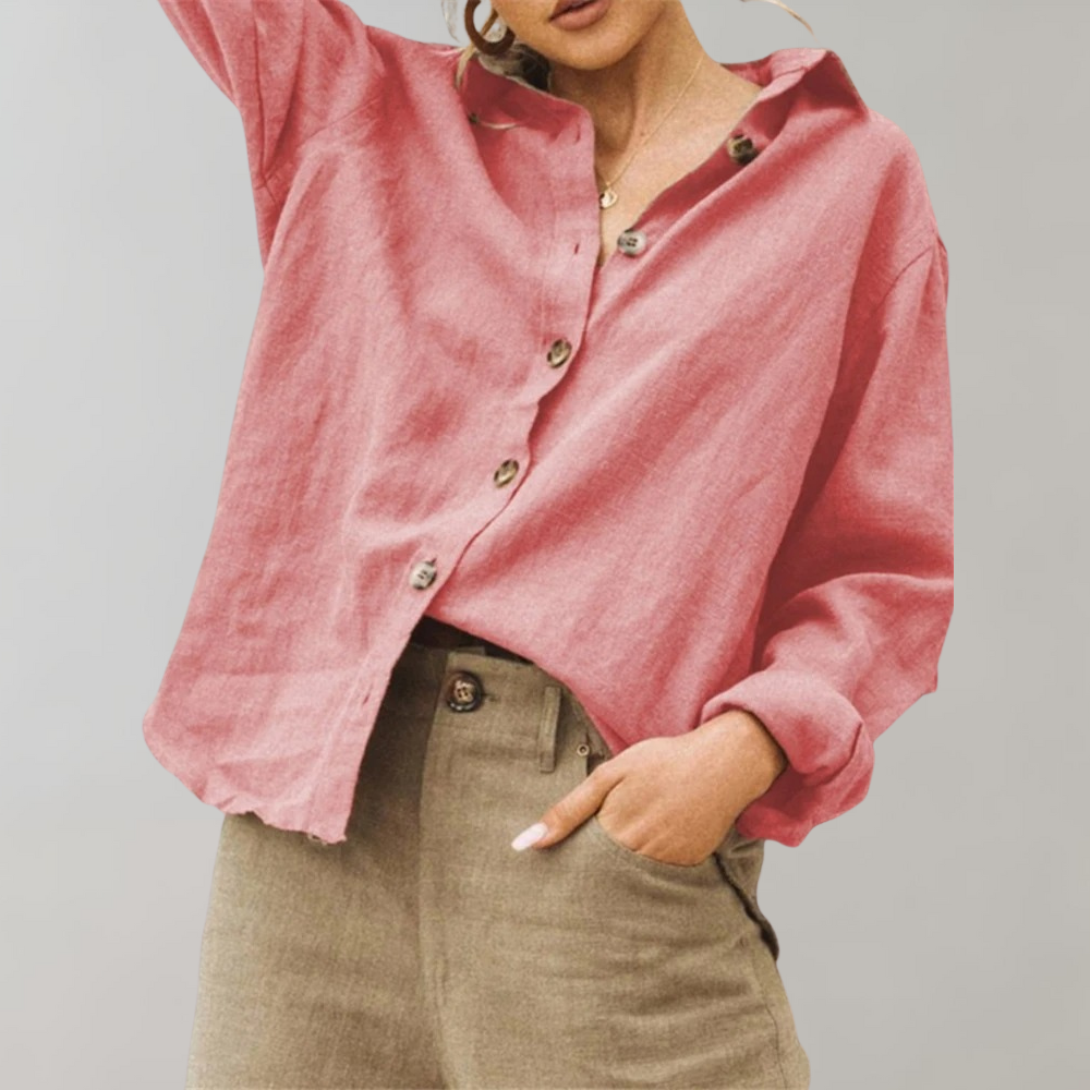 Glevato | Women's Button-Down Oversized Blouse