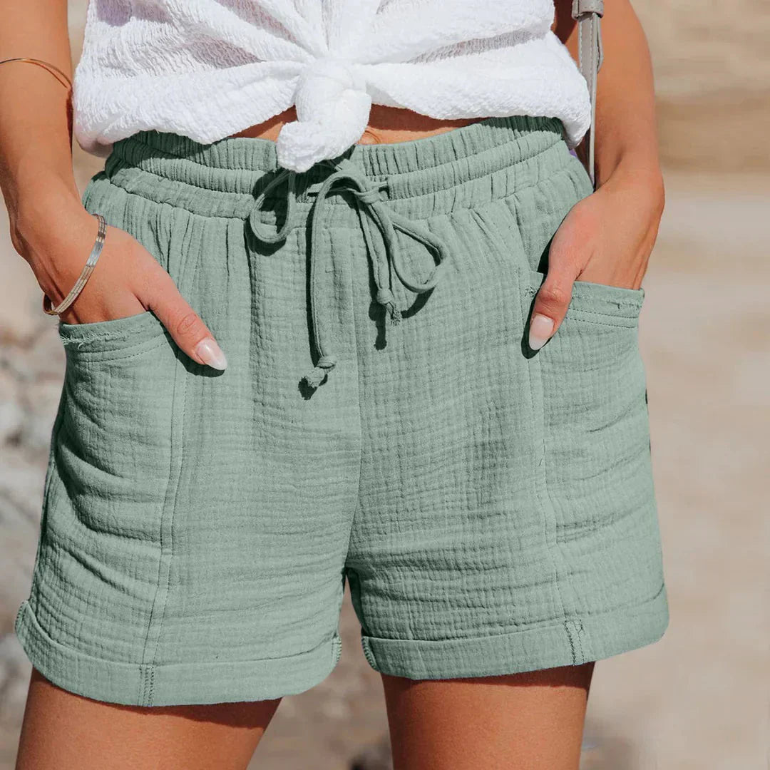 Glevato | Women's Casual Drawstring Shorts with Pockets
