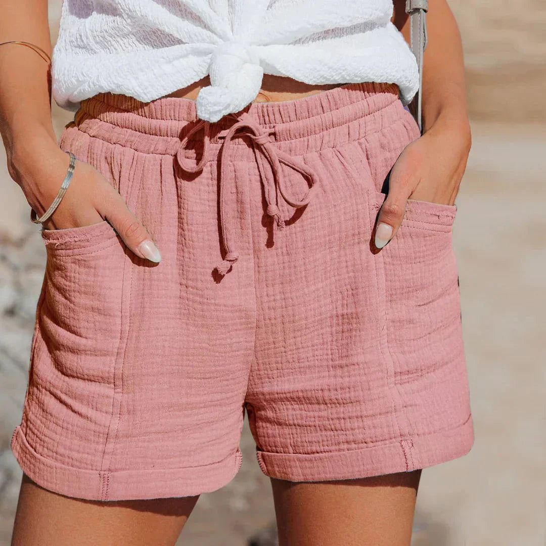 Glevato | Women's Casual Drawstring Shorts with Pockets
