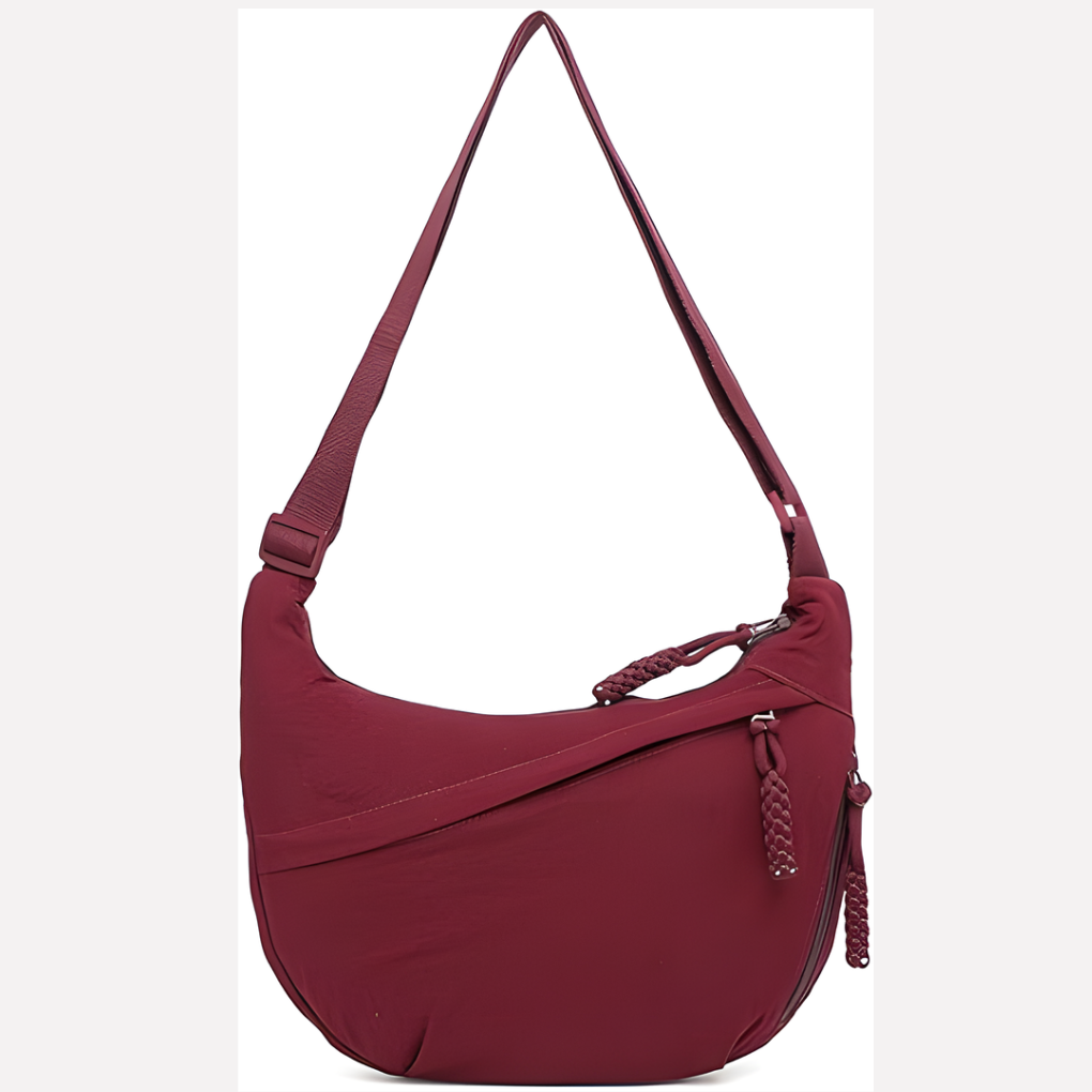 Glevato | Women's Crescent Sling Bag with Braided Detail