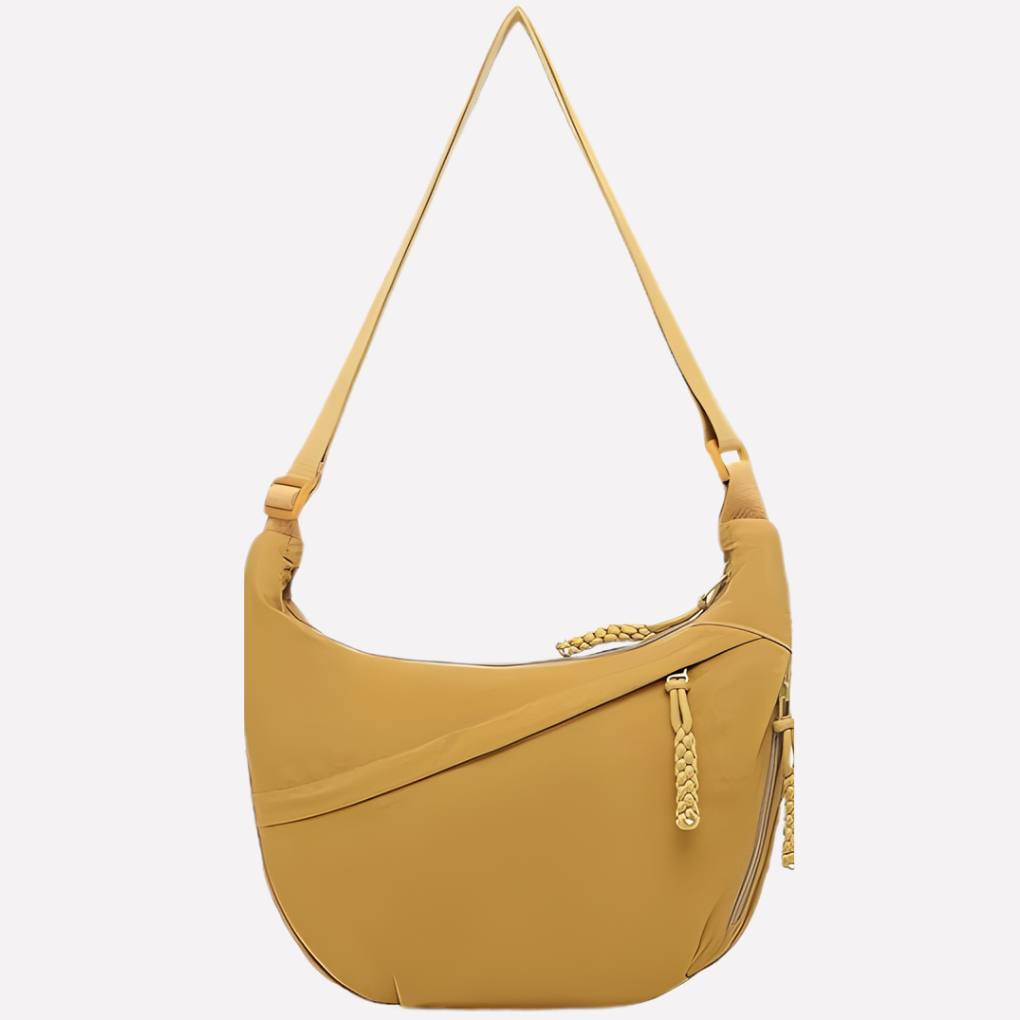 Glevato | Women's Crescent Sling Bag with Braided Detail