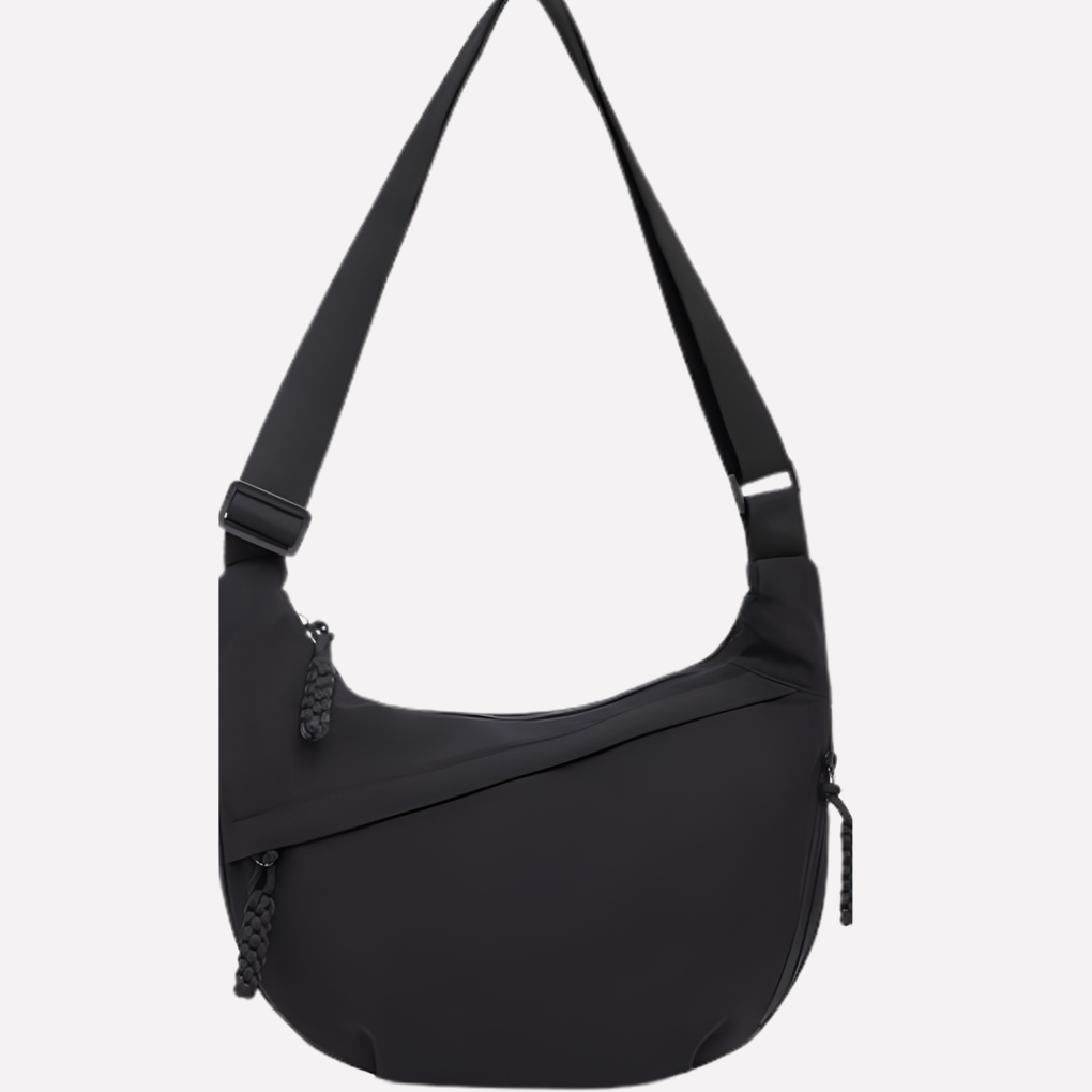 Glevato | Women's Crescent Sling Bag with Braided Detail