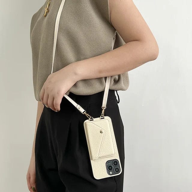Glevato | Women's Crossbody Phone Case with Card Holder & Lanyard