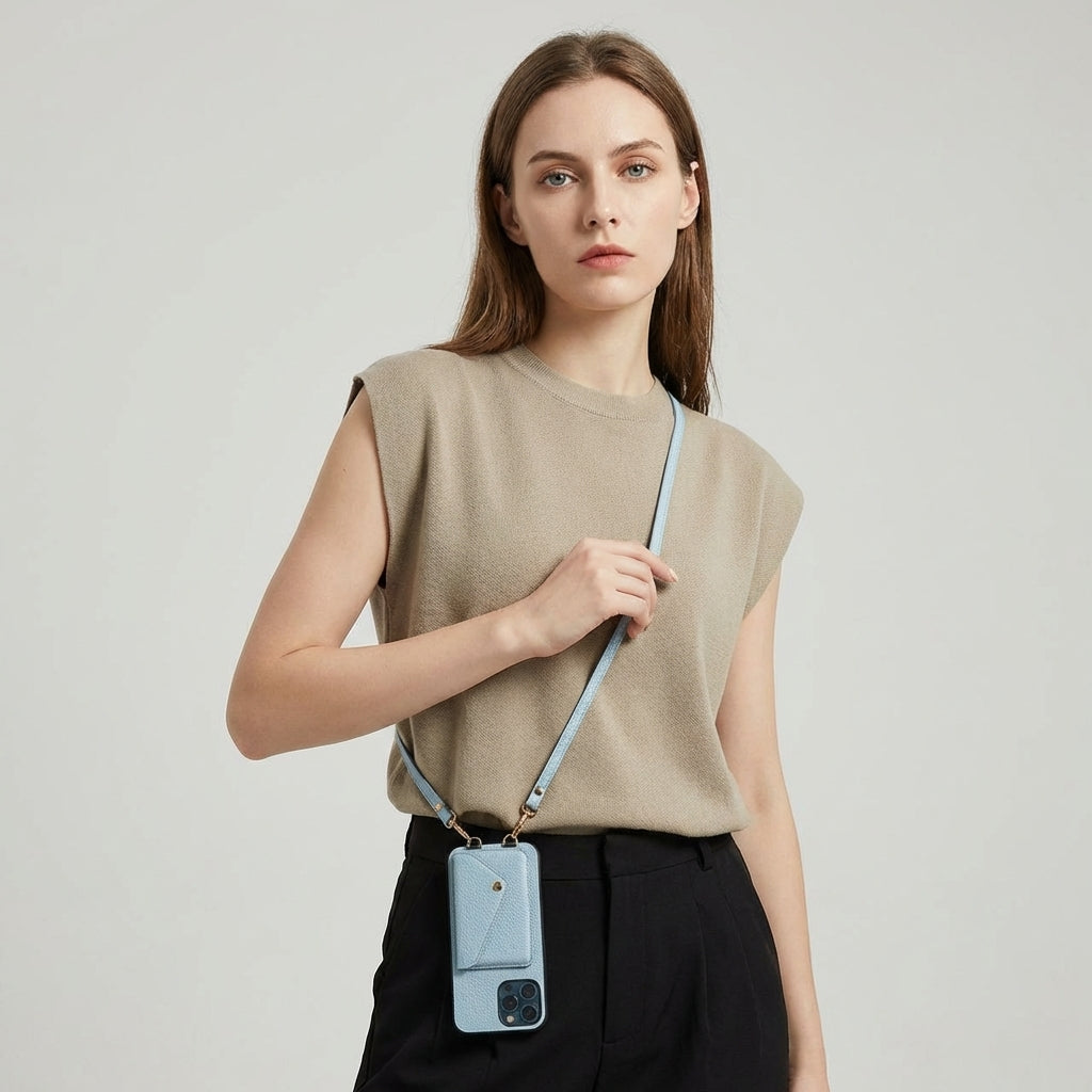 Glevato | Women's Crossbody Phone Case with Card Holder & Lanyard