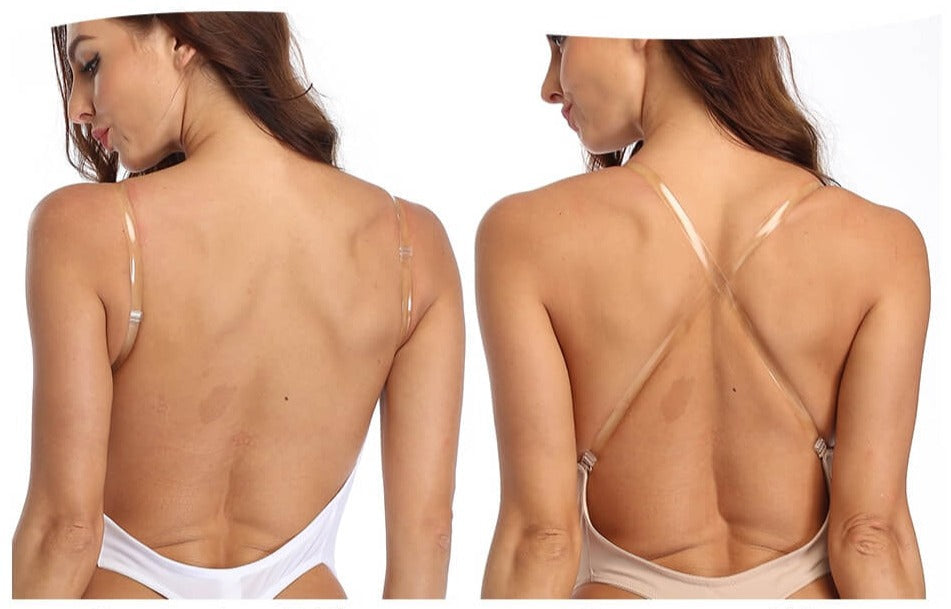 Glevato | Women's Deep V Backless Bodysuit
