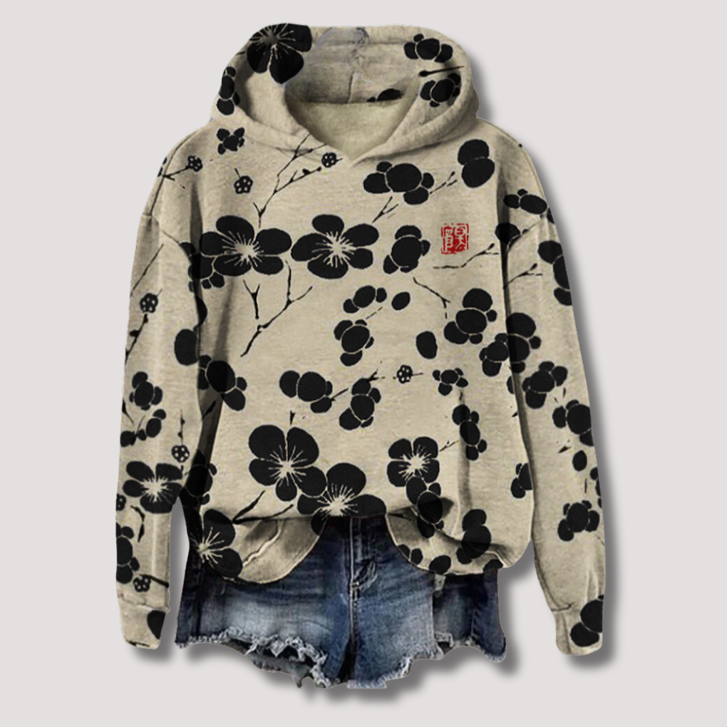 Glevato | Women's Floral Print Hoodie