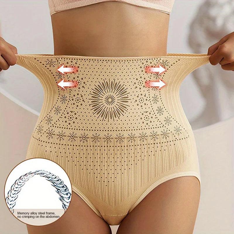 Glevato | Women's High-Waisted Shapewear Briefs - Seamless Slimming Tummy Control