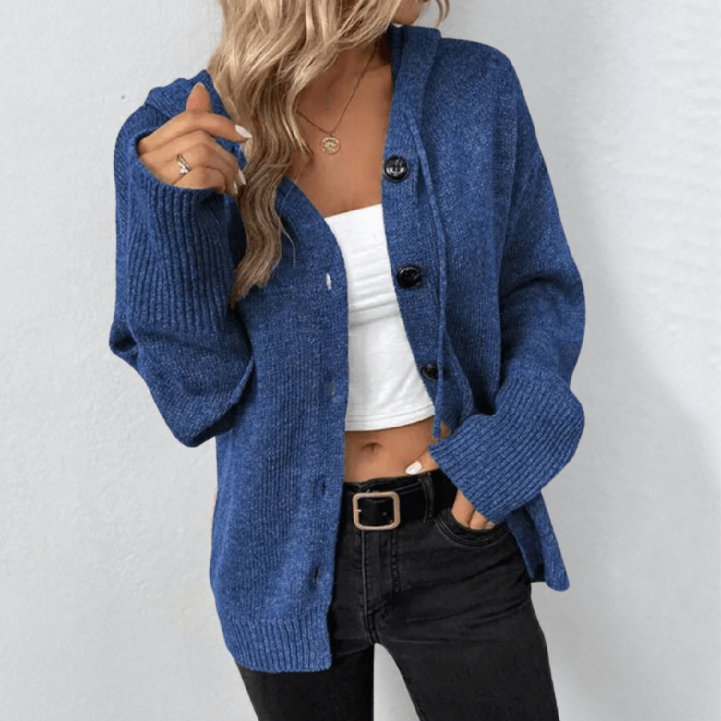 Glevato | Women's Knit Cardigan with Hood