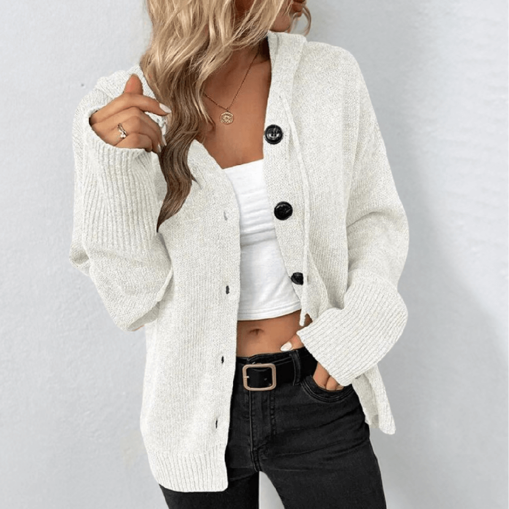 Glevato | Women's Knit Cardigan with Hood