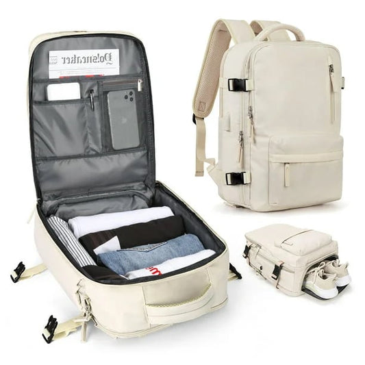 Glevato | Women's Large Travel Backpack – Waterproof Hiking Backpack | Anti-Theft