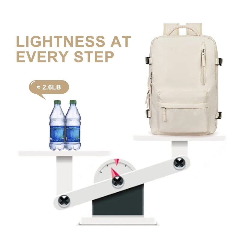 Glevato | Women's Large Waterproof Travel Backpack