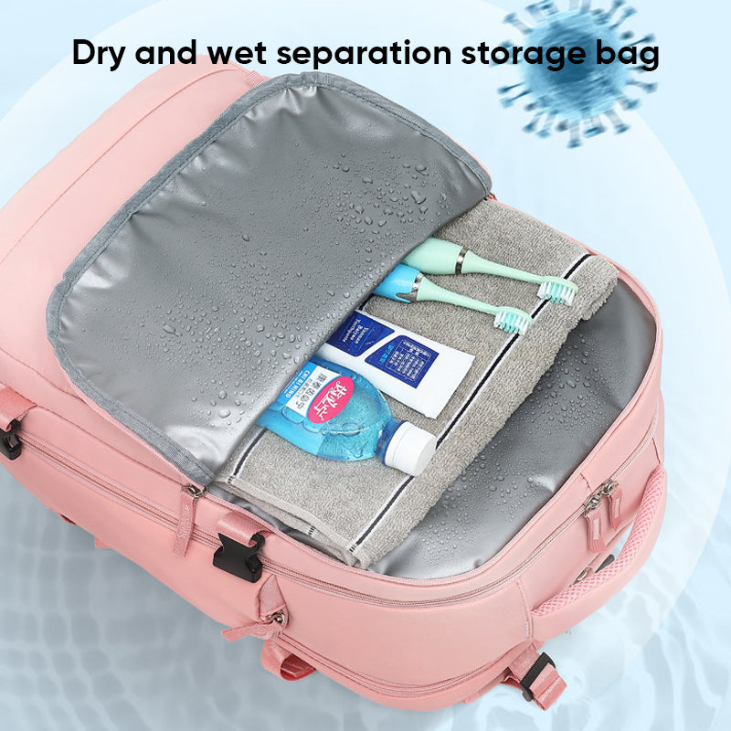 Glevato | Women's Large Waterproof Travel Backpack
