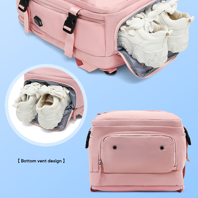 Glevato | Women's Large Waterproof Travel Backpack