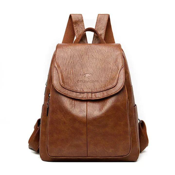 Glevato | Women's Leather Flap Backpack