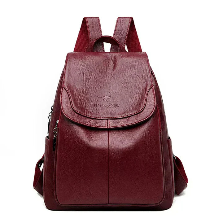 Glevato | Women's Leather Flap Backpack