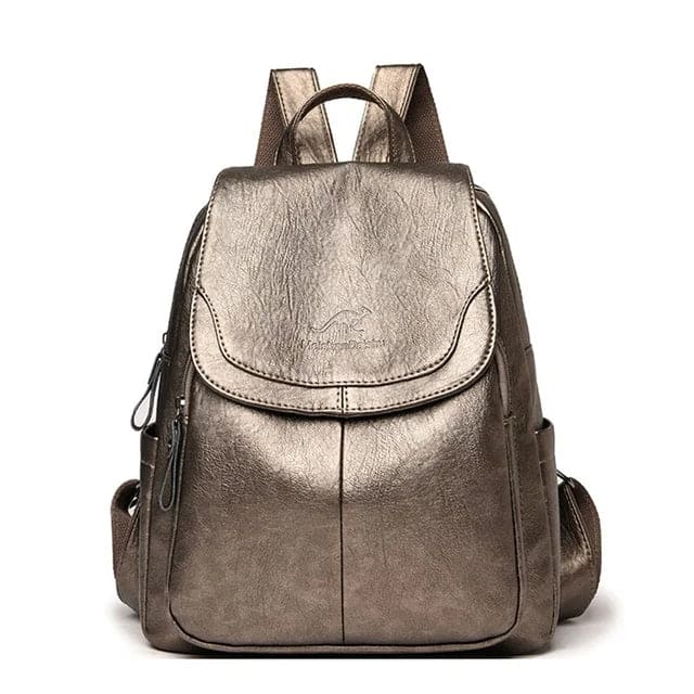 Glevato | Women's Leather Flap Backpack