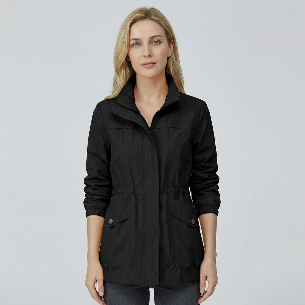 Glevato | Women's Lightweight Utility Jacket with Drawstring Waist