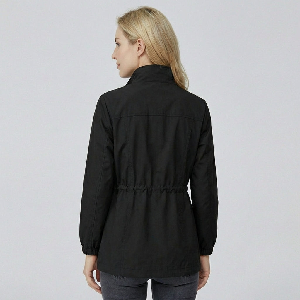 Glevato | Women's Lightweight Utility Jacket with Drawstring Waist