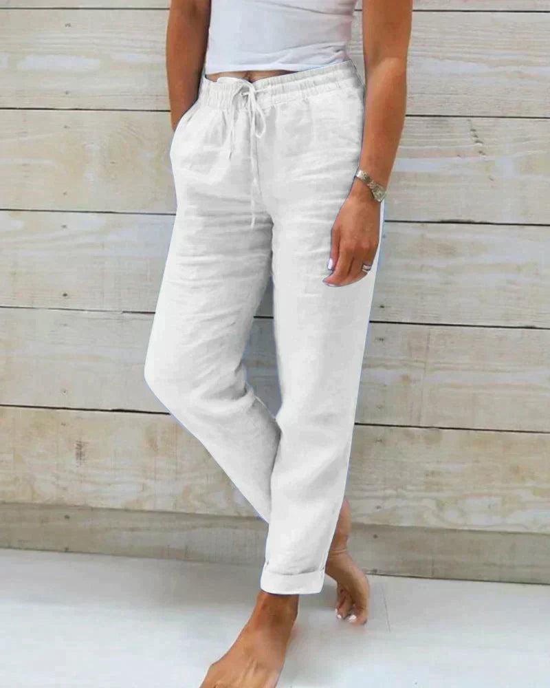 Glevato | Women's Linen Drawstring Pants