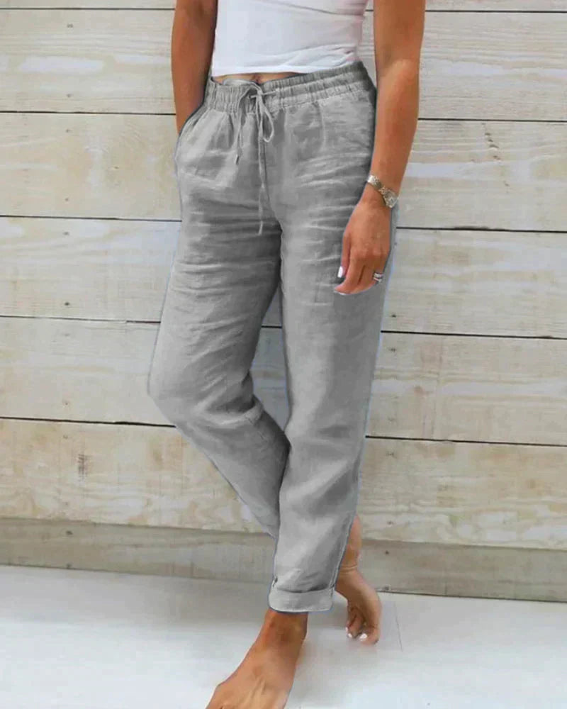 Glevato | Women's Linen Drawstring Pants