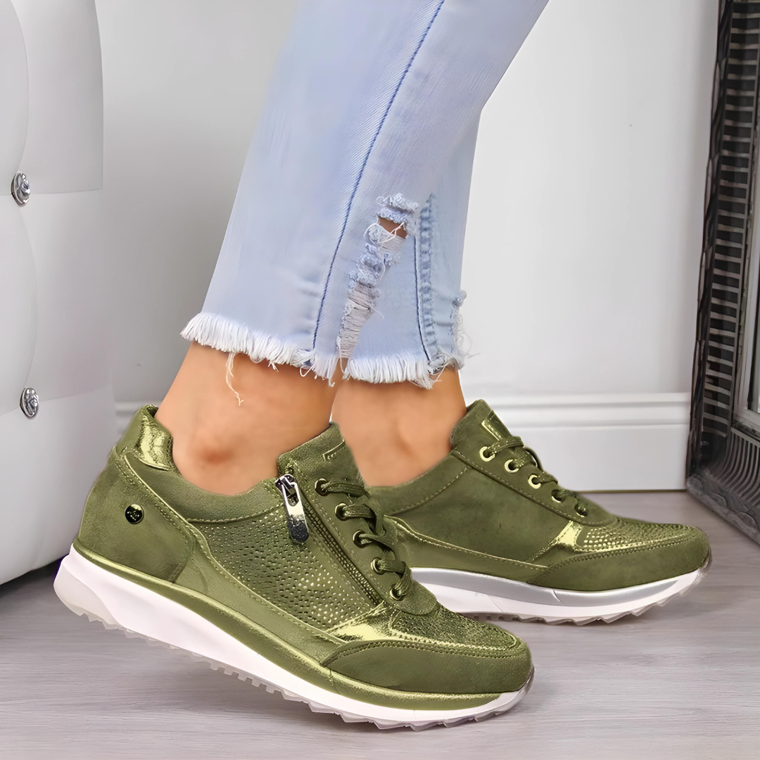 Glevato | Women's Orthopedic Sneakers with Side Zipper
