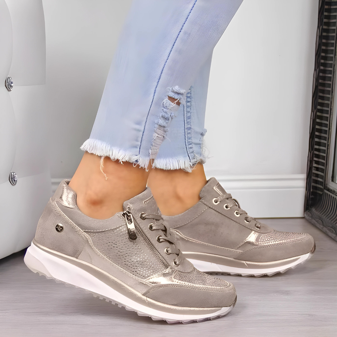 Glevato | Women's Orthopedic Sneakers with Side Zipper