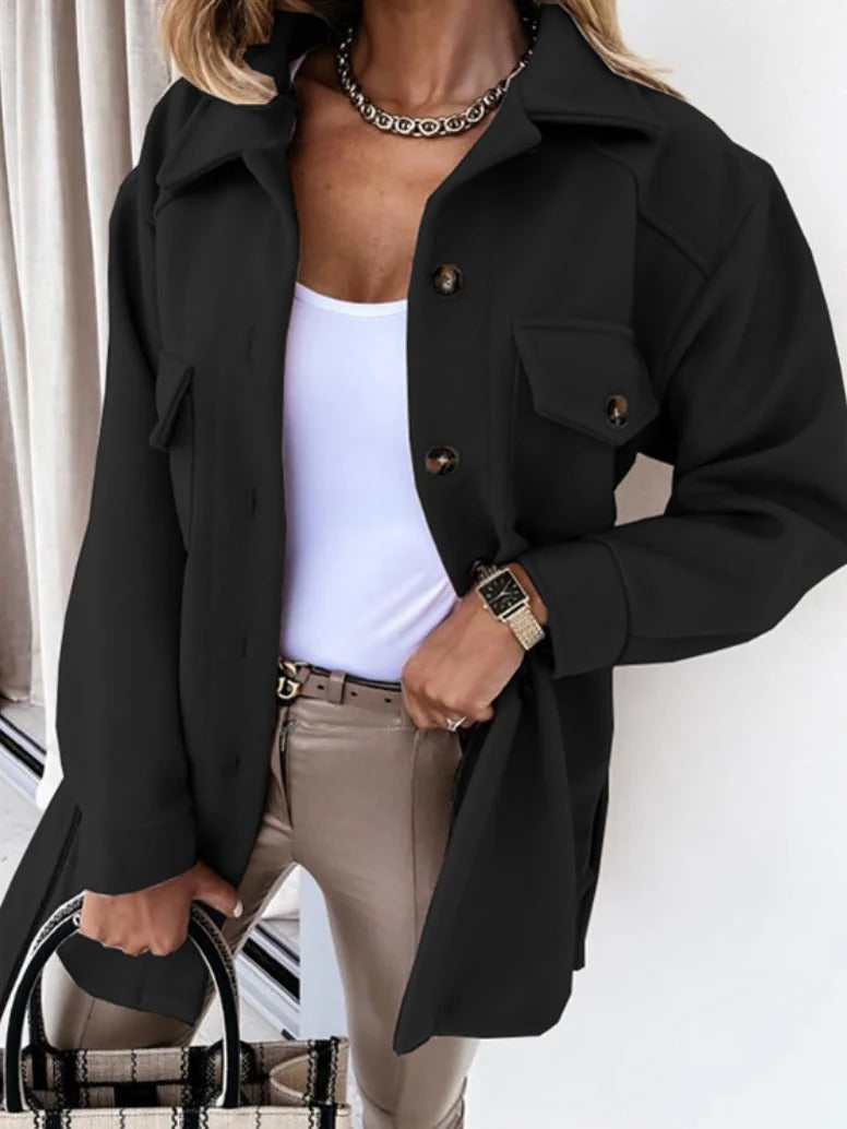Glevato | Women's Overshirt Jacket with Belt