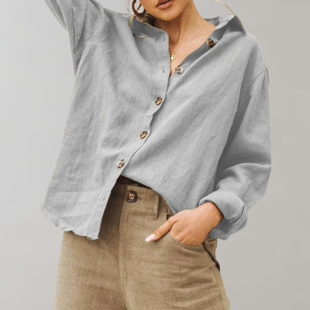 Glevato | Women's Oversized Button-Down Blouse