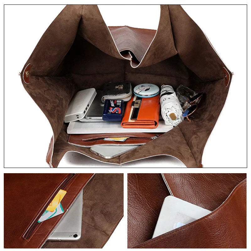 Glevato | Women's Oversized Tote Bag – Soft Hobo Design
