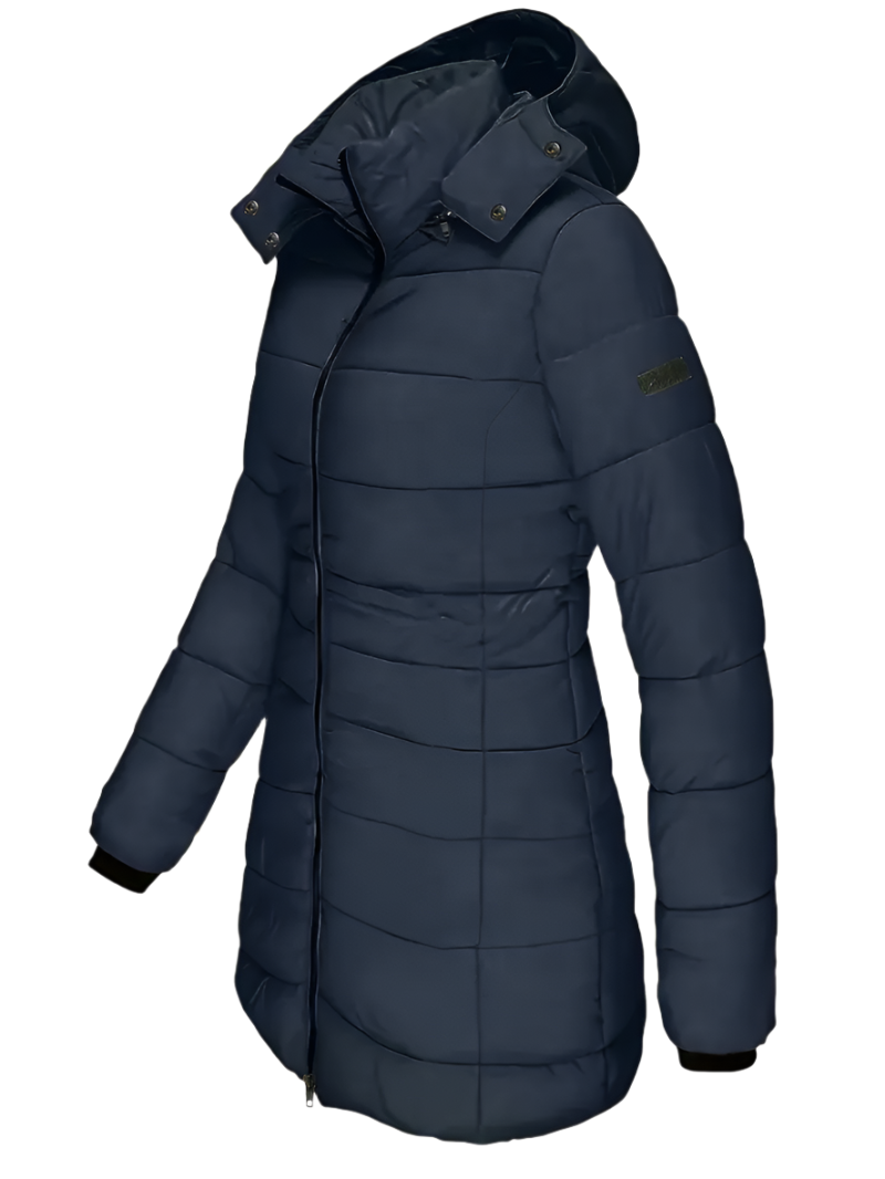 Glevato | Women's Padded Mid-Length Winter Coat with Hood