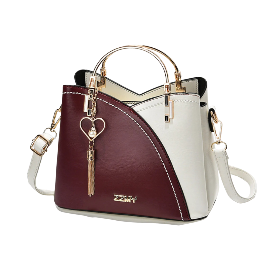Glevato | Women's Patchwork Tote Bag with Tassel Charm