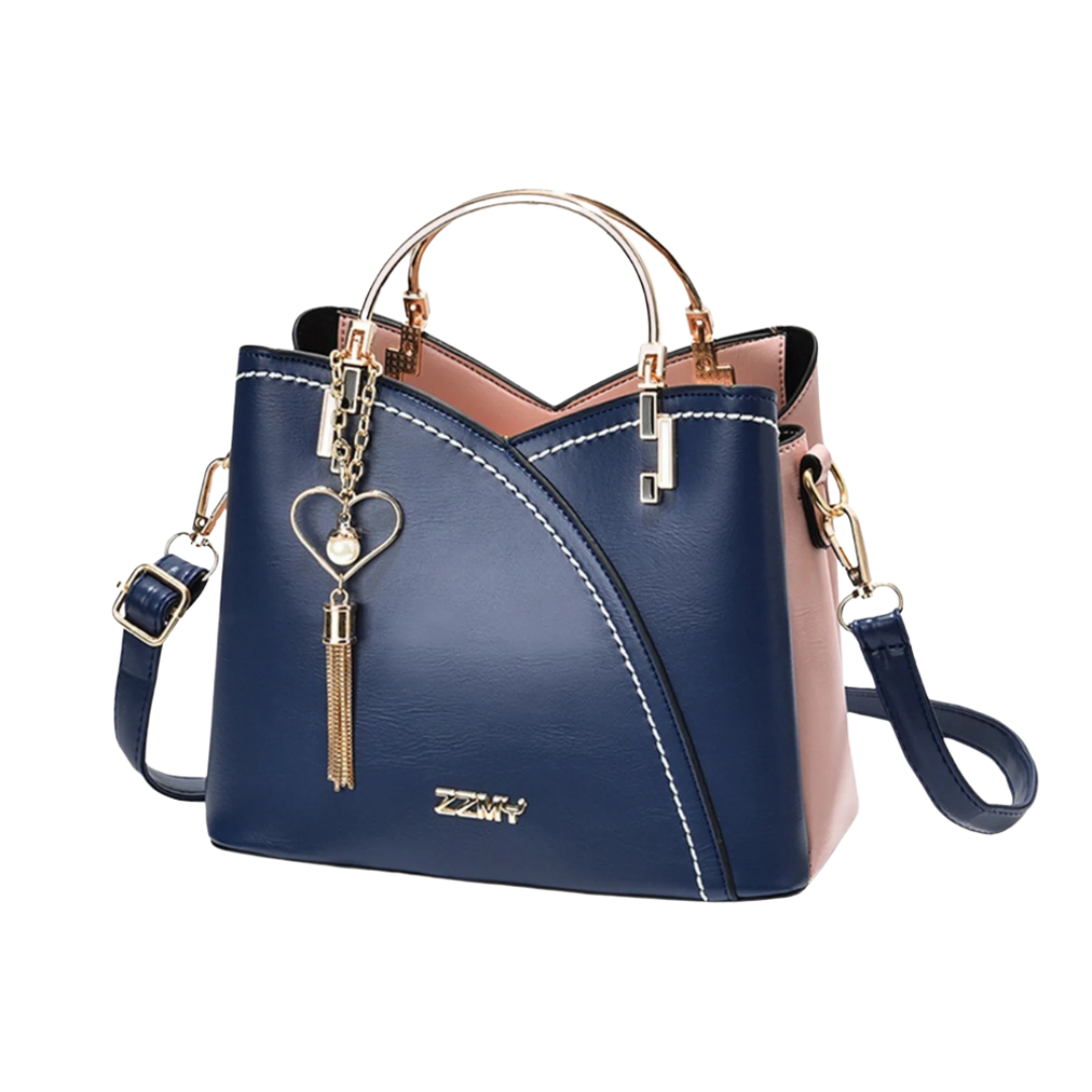 Glevato | Women's Patchwork Tote Bag with Tassel Charm