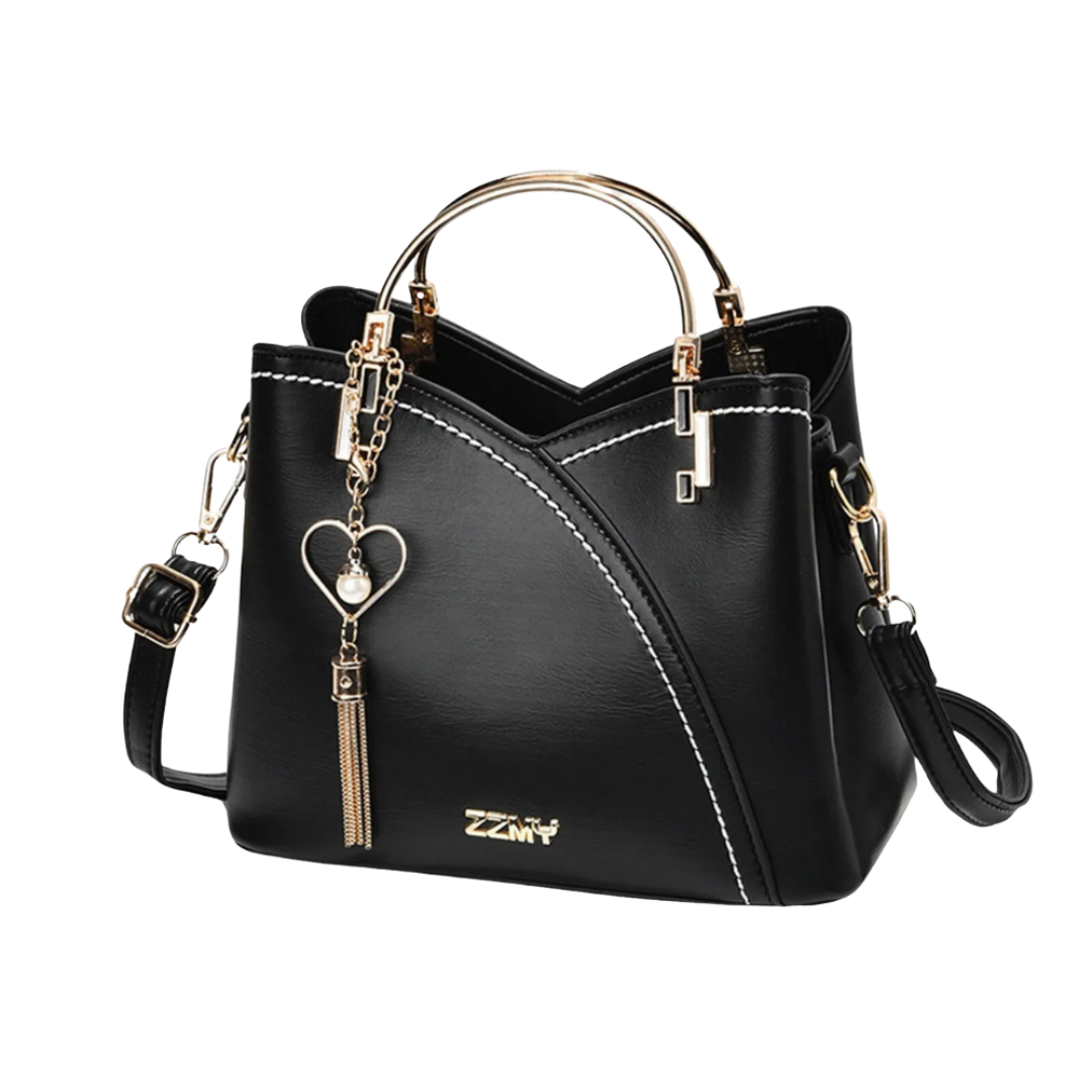 Glevato | Women's Patchwork Tote Bag with Tassel Charm