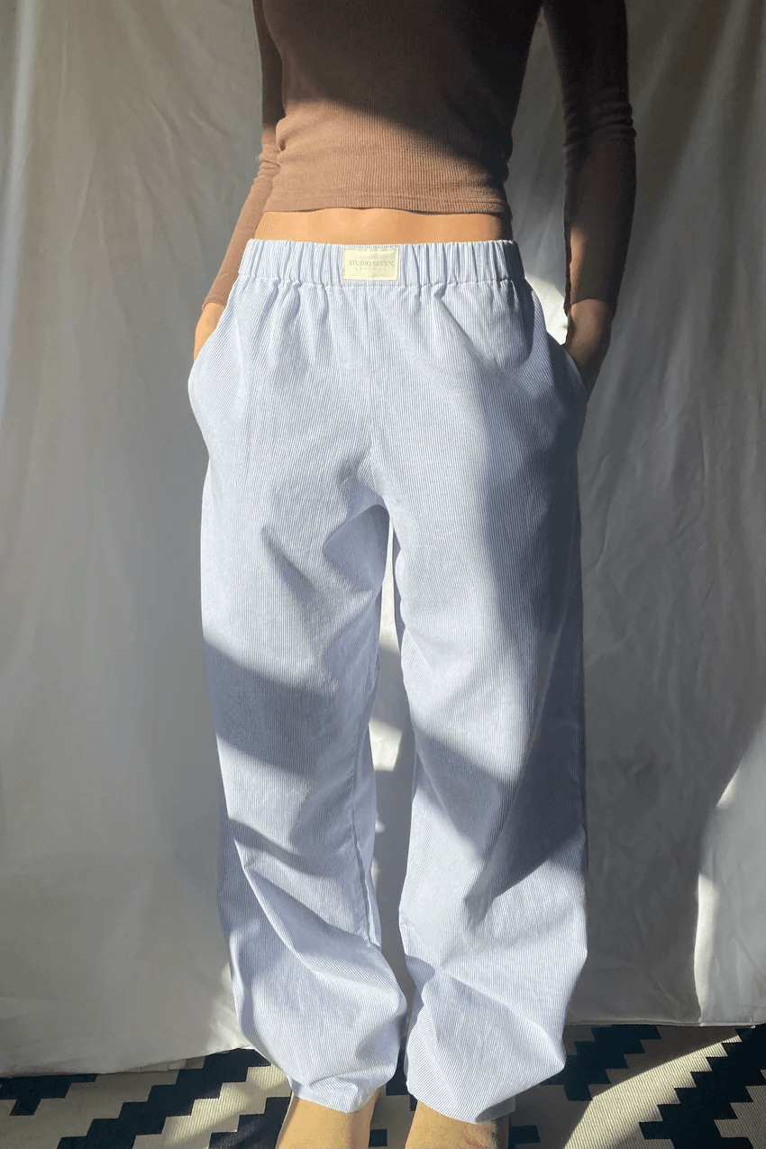 Glevato | Women's Pinstripe Lounge Pants