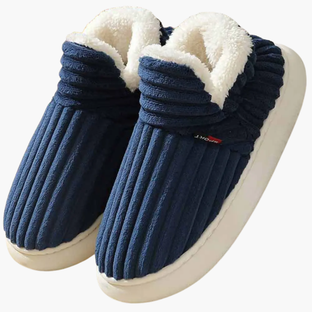 Glevato | Women's Plush Slippers with Ribbed Texture