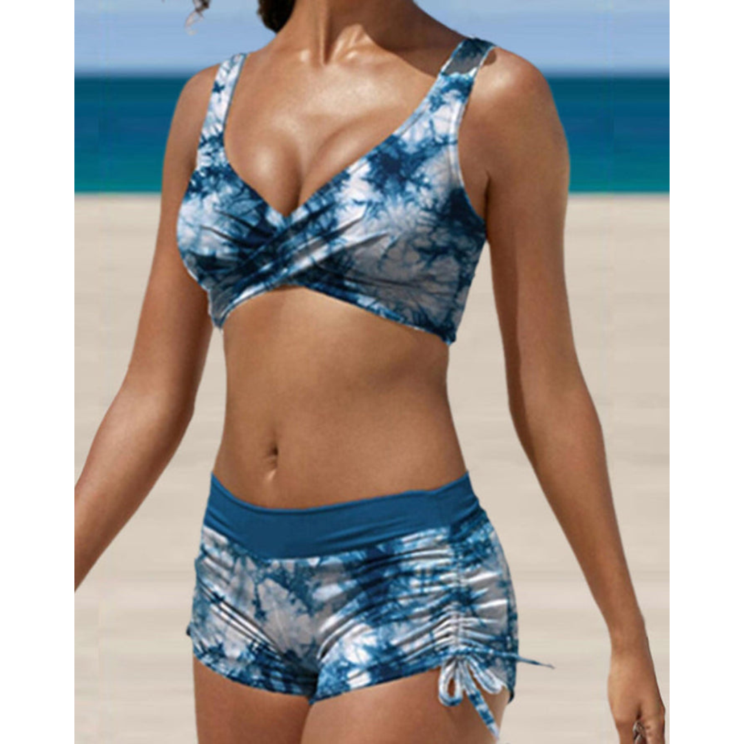 Glevato | Women's Ruched Side Bikini Set