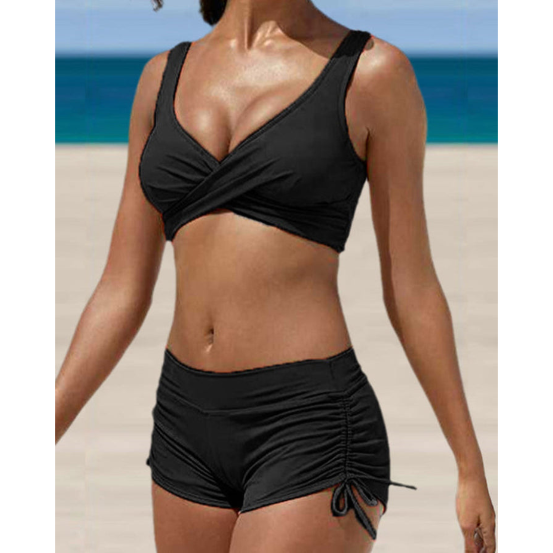 Glevato | Women's Ruched Side Bikini Set