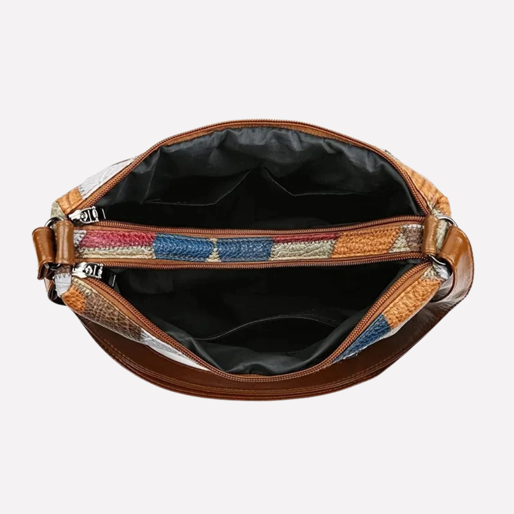 Glevato | Women's Shoulder Bag - Geometric Patchwork Design