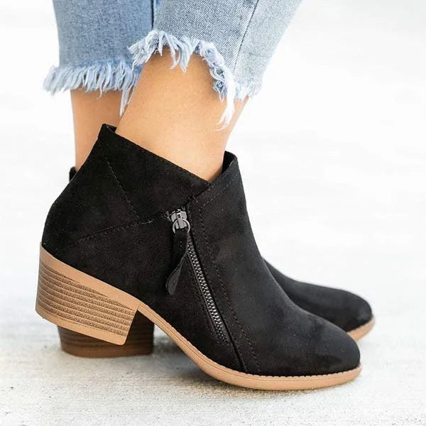 Glevato | Women's Side Zip Ankle Boots
