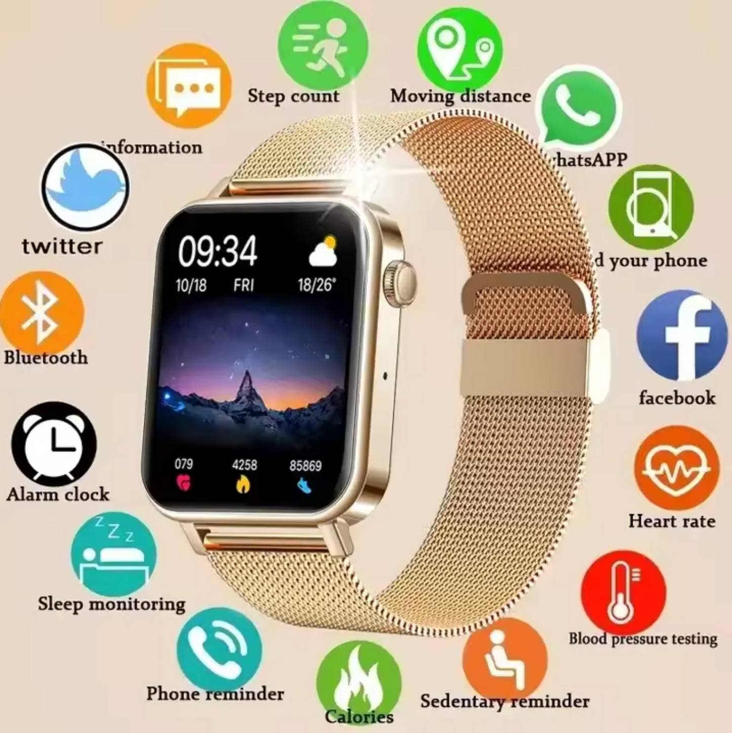 Glevato | Women's Smartwatch with Health Tracking