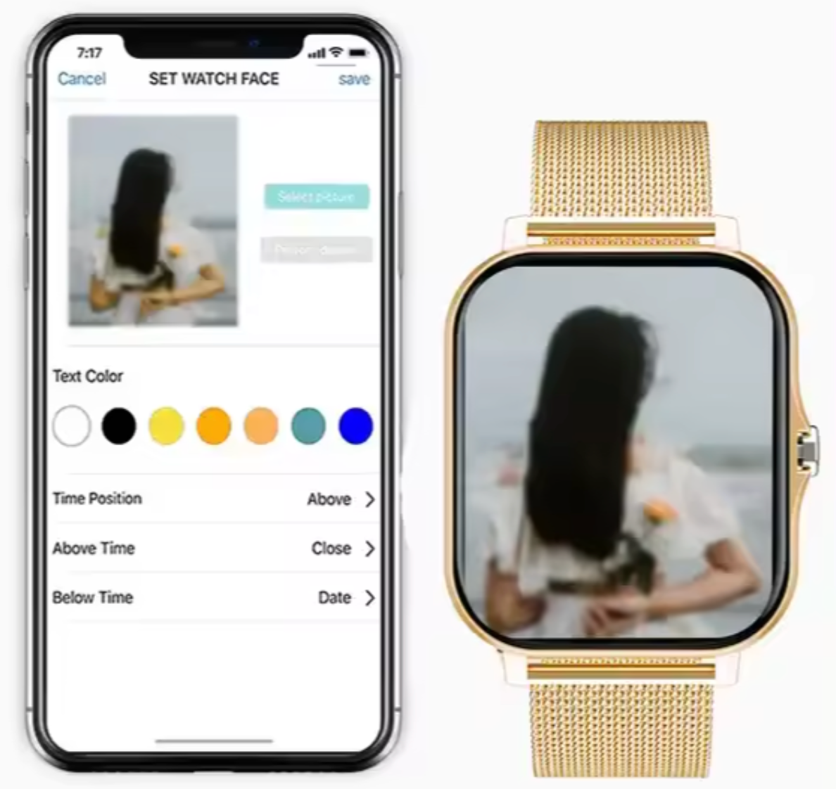 Glevato | Women's Smartwatch with Slim Mesh Band