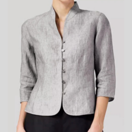 Glevato | Women's Stand Collar Button Blouse