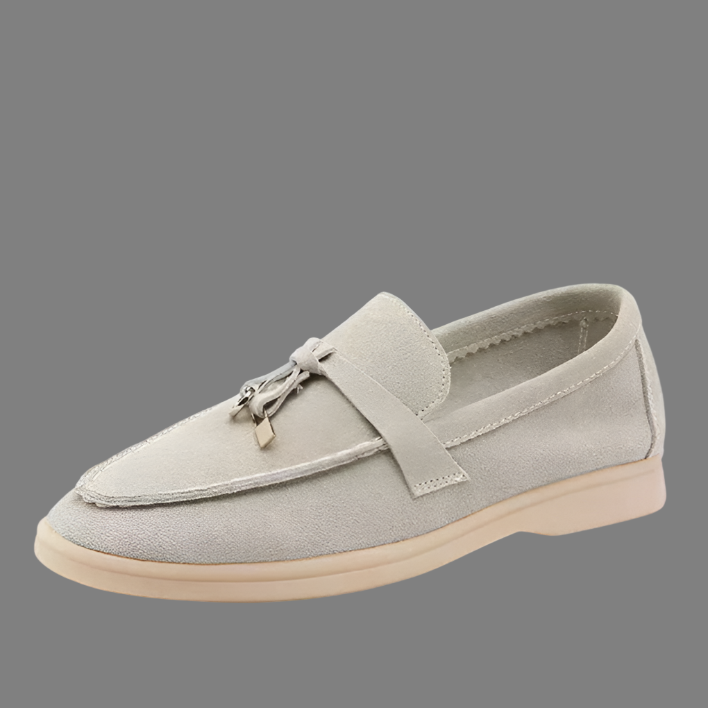 Glevato | Women's Suede Loafers with Tassel Detail