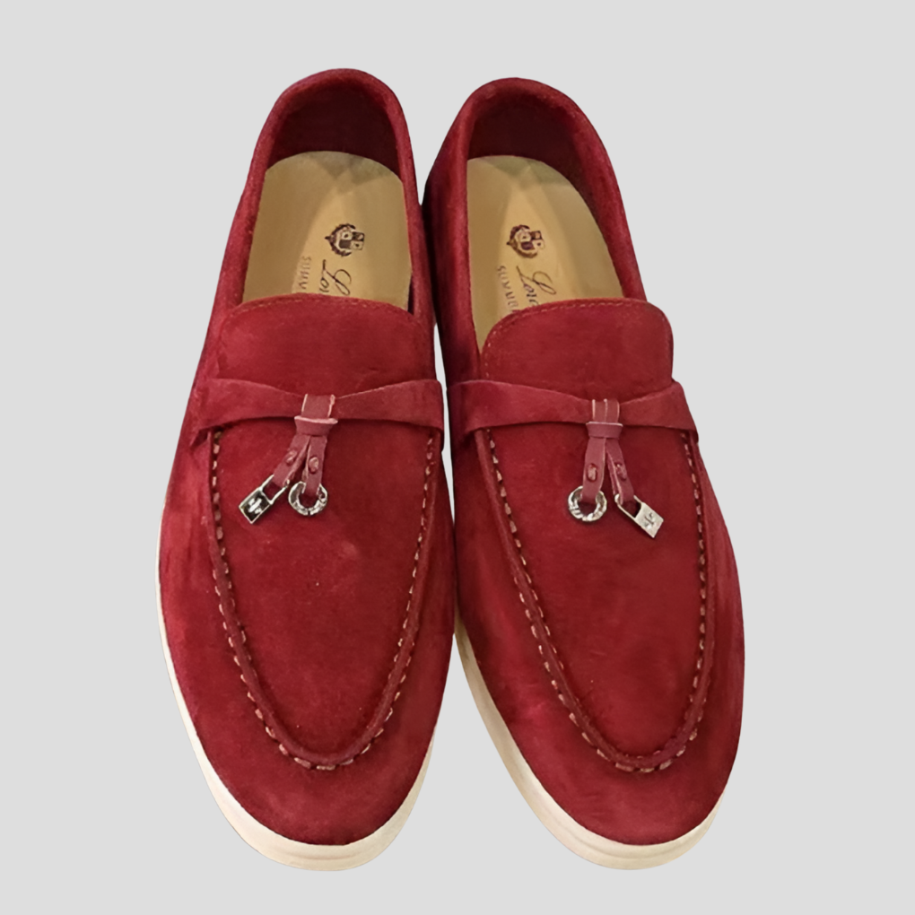 Glevato | Women's Suede Loafers with Tassel Detail