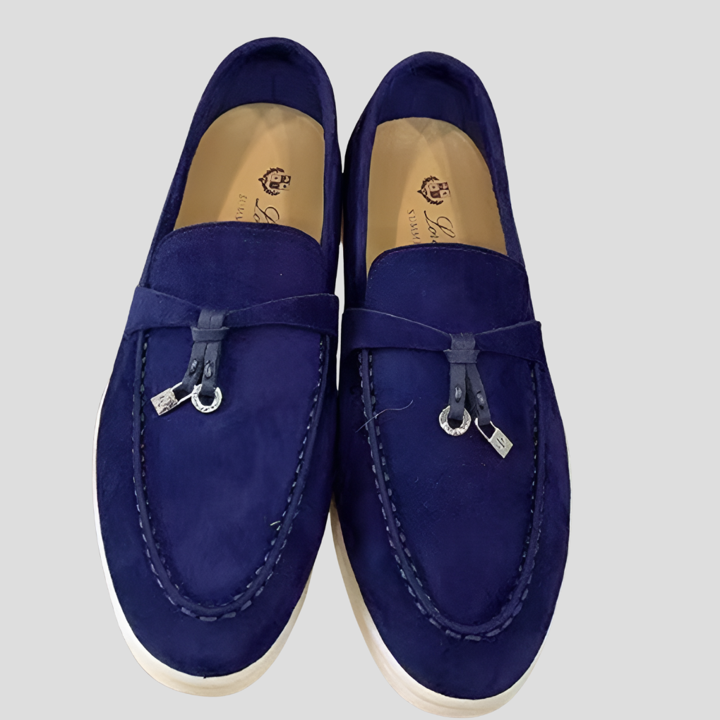Glevato | Women's Suede Loafers with Tassel Detail