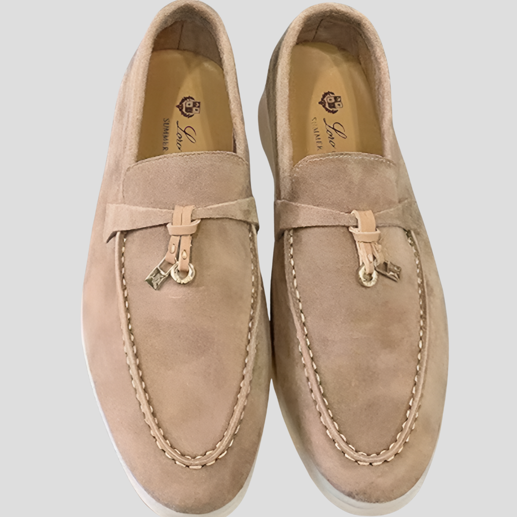 Glevato | Women's Suede Loafers with Tassel Detail