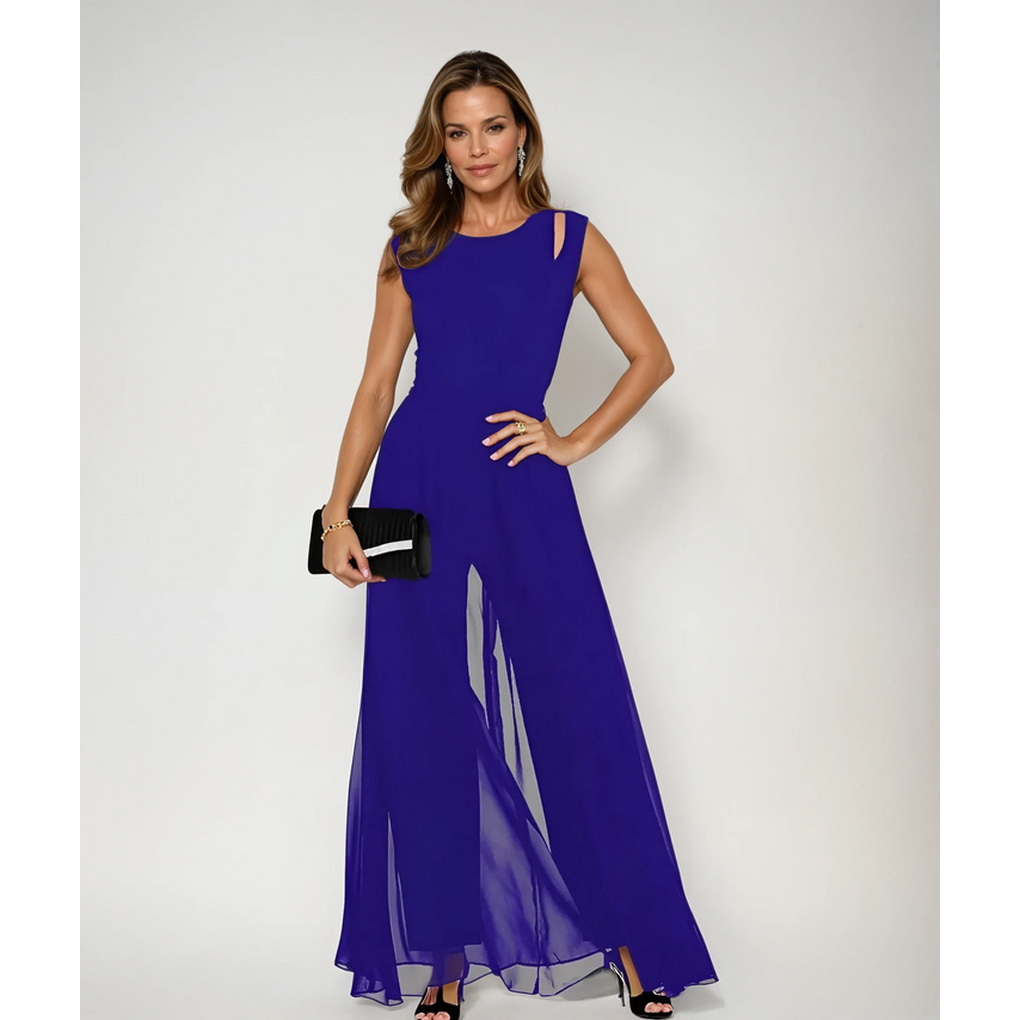 Glevato | Women's Wide-Leg Jumpsuit with Cutout Shoulders