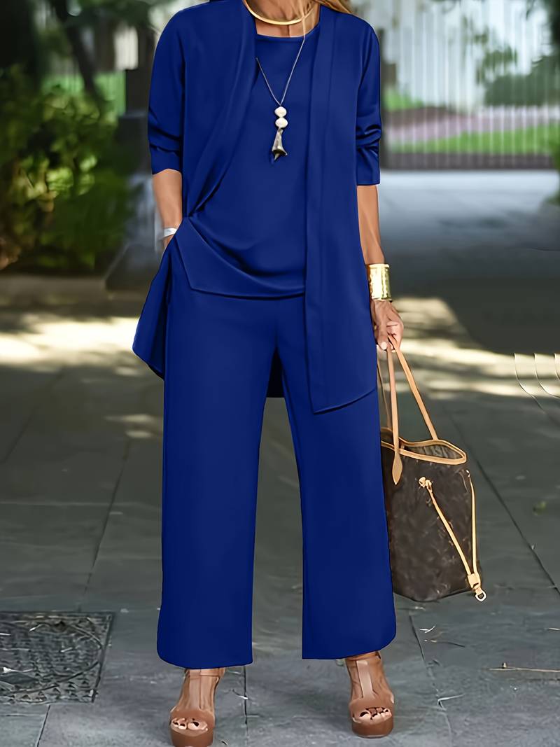 Glevato | Women's Wide Leg Three Piece Set