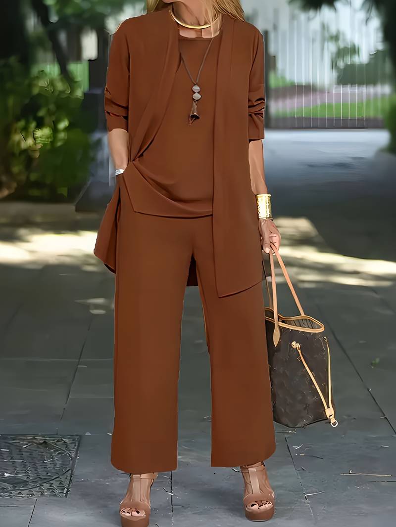 Glevato | Women's Wide Leg Three Piece Set